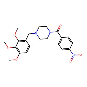 (4-Nitro-phenyl)-[4-(2,3,4-trimethoxy-benzyl)-piperazin-1-yl]-methanone structure