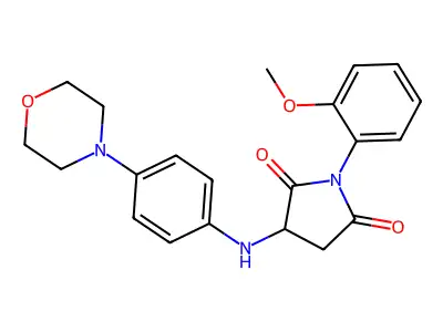 1-(2-Methoxyphenyl)-3-{[4-(morpholin-4-yl)phenyl]amino}pyrrolidine-2,5-dione structure