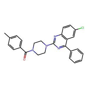 (4-(6-Chloro-4-phenylquinazolin-2-yl)piperazin-1-yl)(p-tolyl)methanone structure