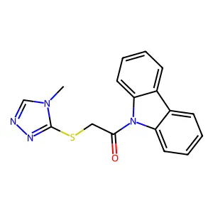 1-Carbazol-9-yl-2-[(4-methyl-1,2,4-triazol-3-yl)sulfanyl]ethanone structure