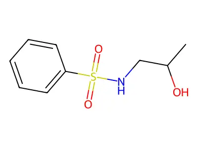 Benzenesulfonamide, N-(2-hydroxypropyl)- structure