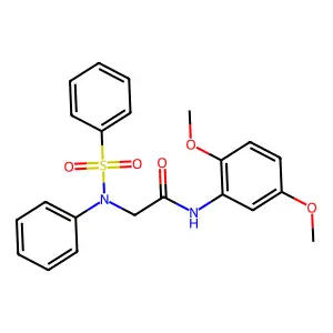 2-[N-(benzenesulfonyl)anilino]-N-(2,5-dimethoxyphenyl)acetamide structure