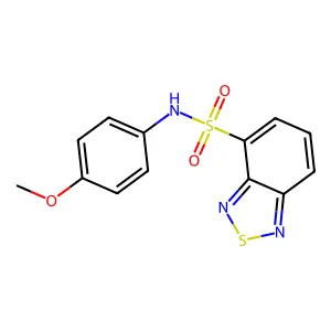 N-(4-methoxyphenyl)-2,1,3-benzothiadiazole-4-sulfonamide structure
