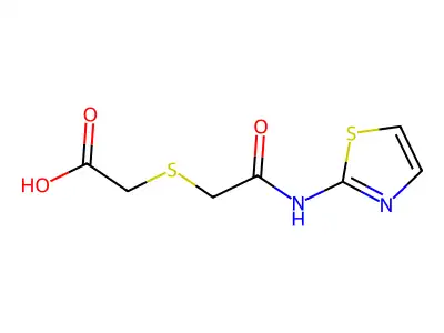 2-((2-Oxo-2-(thiazol-2-ylamino)ethyl)thio)acetic acid structure