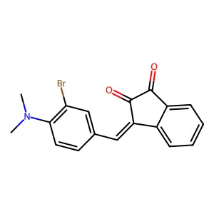 (3Z)-3-[[3-bromo-4-(dimethylamino)phenyl]methylidene]indene-1,2-dione structure