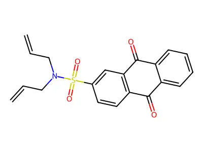 9,10-dioxo-N,N-bis(prop-2-enyl)anthracene-2-sulfonamide structure