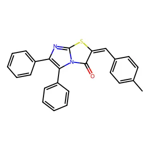(2E)-2-(4-methylbenzylidene)-5,6-diphenylimidazo[2,1-b][1,3]thiazol-3(2H)-one structure