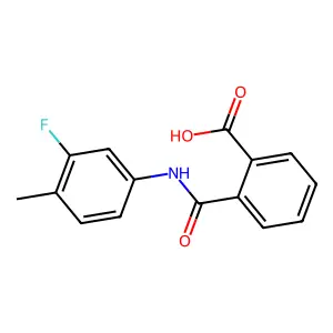 2-[(3-Fluoro-4-methylphenyl)carbamoyl]benzoic acid structure