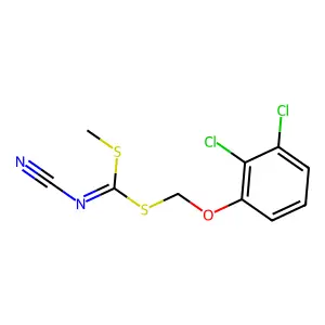 [(2,3-Dichlorophenoxy)methylsulfanyl-methylsulfanylmethylidene]cyanamide structure