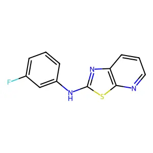 N-(3-fluorophenyl)[1,3]thiazolo[5,4-b]pyridin-2-amine structure