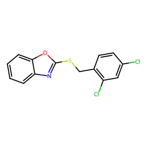 2-((2,4-Dichlorobenzyl)thio)benzo[d]oxazole structure