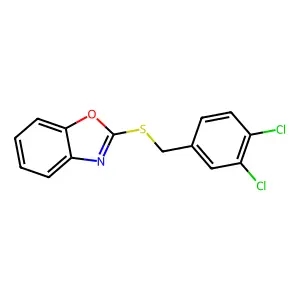 2-[(3,4-Dichlorophenyl)methylsulfanyl]-1,3-benzoxazole structure