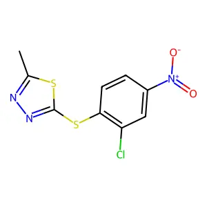 2-(2-Chloro-4-nitrophenyl)sulfanyl-5-methyl-1,3,4-thiadiazole structure