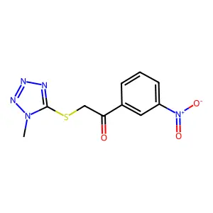 2-(1-Methyltetrazol-5-yl)sulfanyl-1-(3-nitrophenyl)ethanone structure