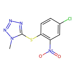 5-(4-Chloro-2-nitrophenyl)sulfanyl-1-methyltetrazole structure