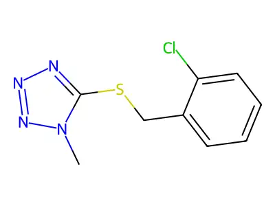 5-[(2-Chlorophenyl)methylsulfanyl]-1-methyltetrazole structure