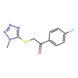 1-(4-Fluorophenyl)-2-(1-methyltetrazol-5-yl)sulfanylethanone structure