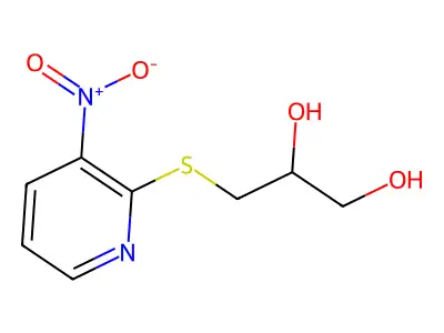 3-[(3-Nitro-2-pyridinyl)thio]-1,2-propanediol structure