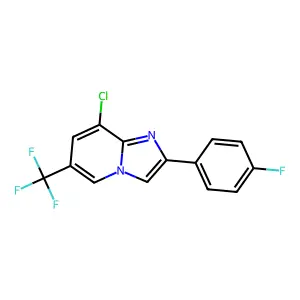 8-Chloro-2-(4-fluorophenyl)-6-(trifluoromethyl)imidazo[1,2-a]pyridine structure