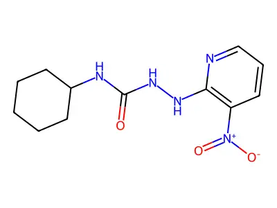 N-cyclohexyl-2-{3-nitro-2-pyridinyl}hydrazinecarboxamide structure