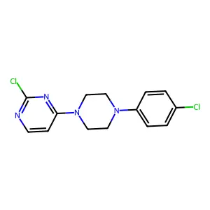 2-Chloro-4-[4-(4-chlorophenyl)-1-piperazinyl]pyrimidine structure
