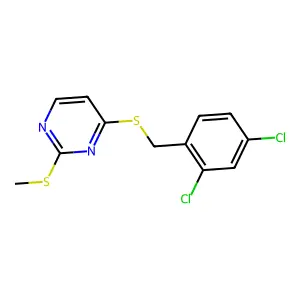 4-[(2,4-Dichlorobenzyl)sulfanyl]-2-(methylsulfanyl)pyrimidine structure