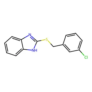 1H-benzimidazol-2-yl 3-chlorobenzyl sulfide structure
