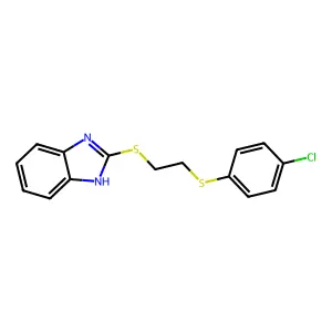 2-[2-(4-chlorophenyl)sulfanylethylsulfanyl]-1H-benzimidazole structure