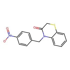 4-{4-nitrobenzyl}-2H-1,4-benzothiazin-3(4H)-one structure
