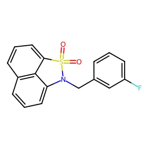 2-(3-Fluoro-benzyl)-2H-naphtho[1,8-cd]isothiazole 1,1-dioxide structure