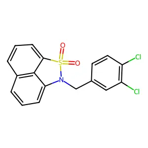 2-(3,4-dichlorobenzyl)-2H-naphtho[1,8-cd]isothiazole 1,1-dioxide structure