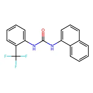 1-Naphthalen-1-yl-3-[2-(trifluoromethyl)phenyl]urea structure