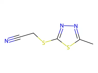 [(5-Methyl-1,3,4-thiadiazol-2-yl)sulfanyl]acetonitrile structure