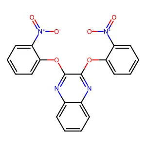 2,3-Bis{2-nitrophenoxy}quinoxaline structure