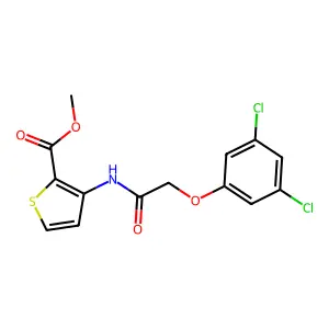 Methyl 3-[[2-(3,5-dichlorophenoxy)acetyl]amino]thiophene-2-carboxylate structure
