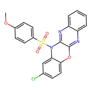 2-Chloro-12-(4-methoxyphenyl)sulfonylquinoxalino[2,3-b][1,4]benzoxazine structure