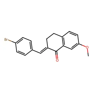 2-(4-bromobenzylidene)-7-methoxy-3,4-dihydro-1(2H)-naphthalenone structure