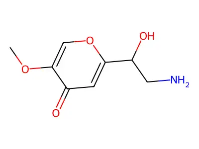 2-(2-Amino-1-hydroxyethyl)-5-methoxypyran-4-one structure