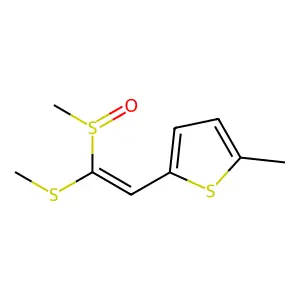 Methyl 1-(methylsulfanyl)-2-(5-methyl-2-thienyl)vinyl sulfoxide structure