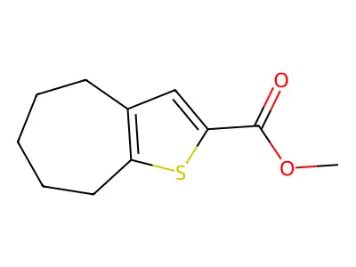 methyl 5,6,7,8-tetrahydro-4H-cyclohepta[b]thiophene-2-carboxylate structure