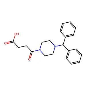 4-[4-(Diphenylmethyl)piperazin-1-yl]-4-oxobutanoic acid structure