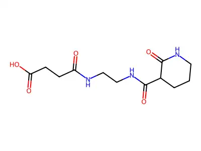 4-Oxo-4-[(2-{[(2-oxopiperidin-3-yl)carbonyl]amino}ethyl)amino]butanoic acid structure