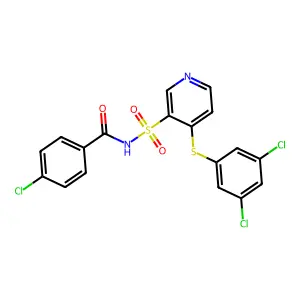 N-(4-chlorobenzoyl)-4-[(3,5-dichlorophenyl)sulfanyl]-3-pyridinesulfonamide structure