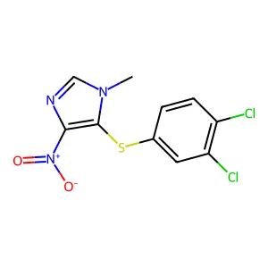 5-[(3,4-dichlorophenyl)sulfanyl]-4-nitro-1-methyl-1H-imidazole structure