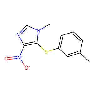 4-nitro-1-methyl-5-[(3-methylphenyl)sulfanyl]-1H-imidazole structure