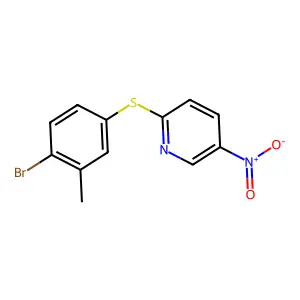 2-[(4-Bromo-3-methylphenyl)sulfanyl]-5-nitropyridine structure