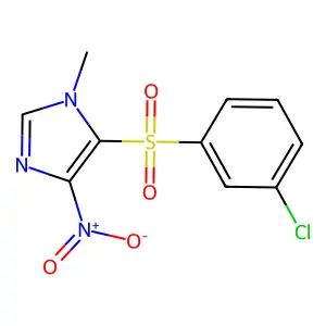 5-[(3-chlorophenyl)sulfonyl]-4-nitro-1-methyl-1H-imidazole structure