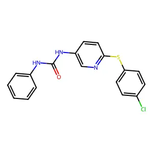 N-{6-[(4-chlorophenyl)sulfanyl]-3-pyridinyl}-N'-phenylurea structure