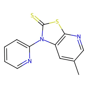 6-methyl-1-(2-pyridinyl)[1,3]thiazolo[5,4-b]pyridine-2(1H)-thione structure