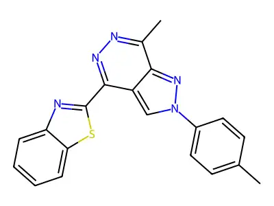 4-(2-Benzothiazolyl)-7-methyl-2-(4-methylphenyl)-2H-pyrazolo[3,4-d]pyridazine structure